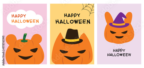 Halloween greeting card for festival. Trick or Treat for celebration and festival