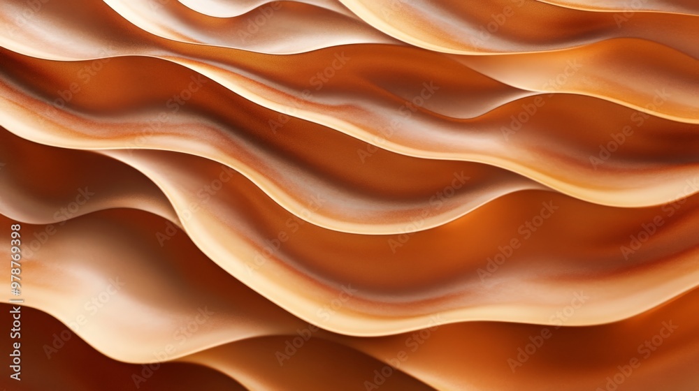 Abstract waves of warm orange tones in fluid art design Abstract waves of warm orange tones in fluid art design