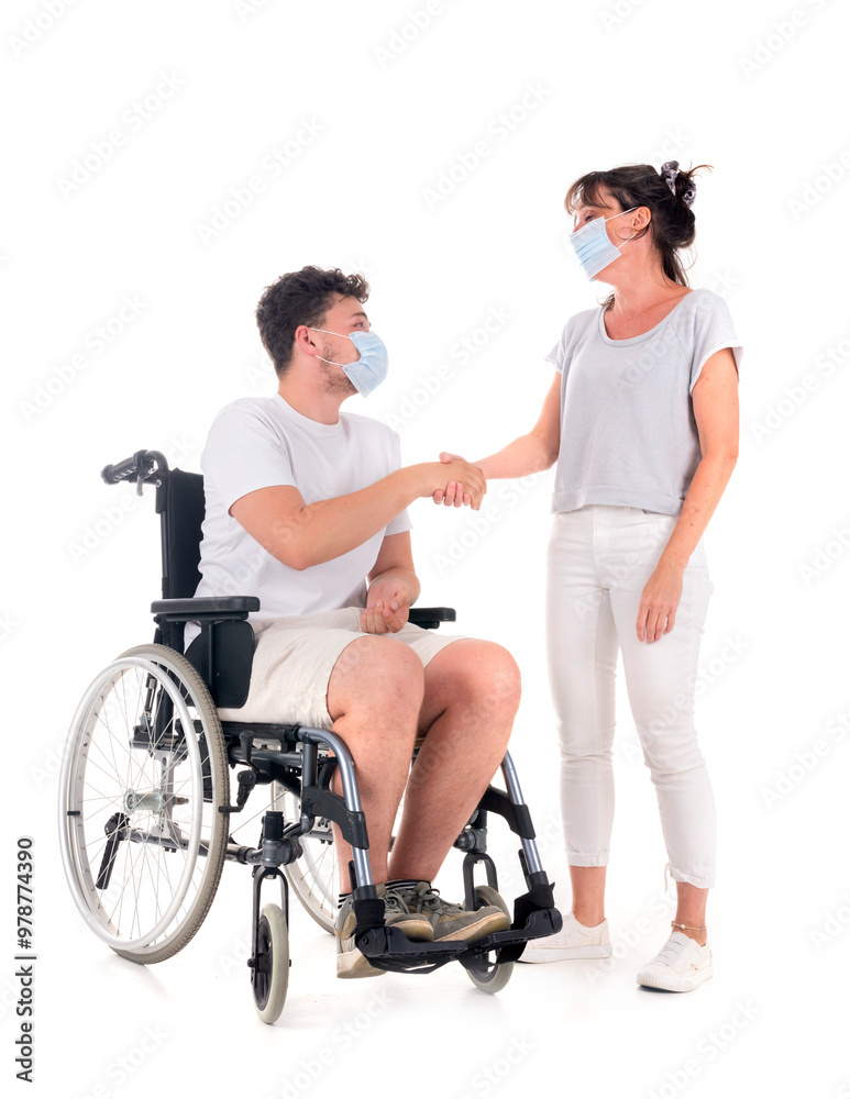 Fototapeta premium wheelchair in studio