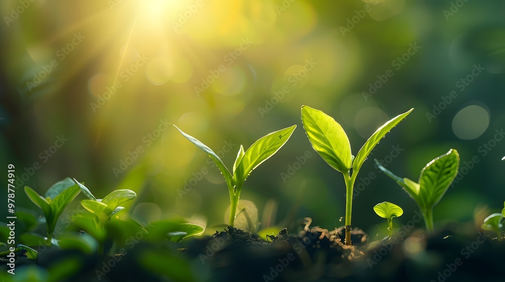 Business Bloom: Seedlings Sprouting Progress Business Bloom: Seedlings Sprouting Progress