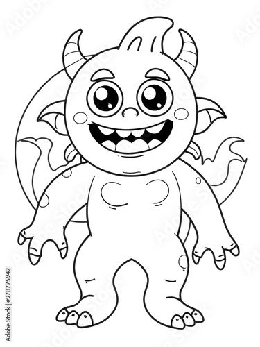 halloween monster coloring page