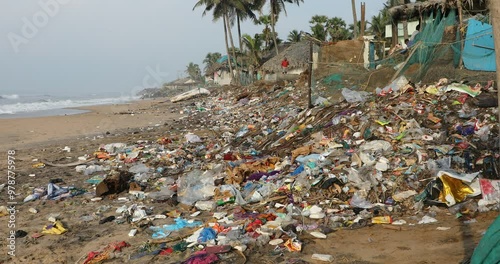 Garbage dump in beach 15th Dec 2024 Kakinada Andhra Pradesh India