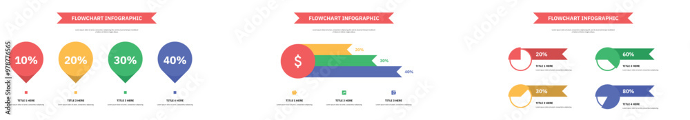 Obraz premium Flowchart Infographic Template V1