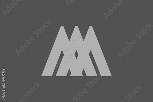 Letter AAA, MA, MVA logo design featuring luxury typography and branding.