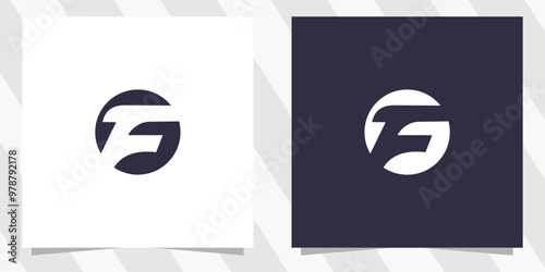 letter f logo design vector