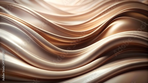 elegant coffee background with abstract milk wave accents