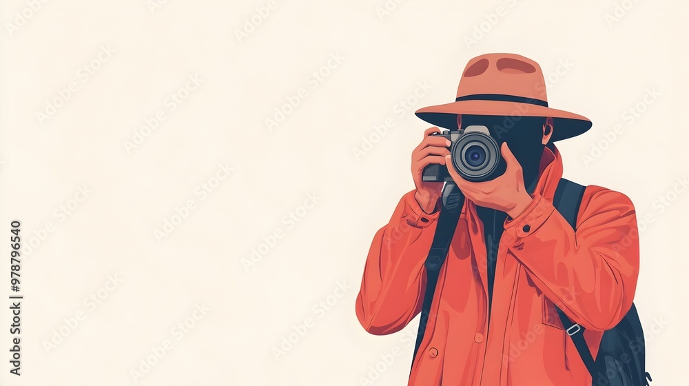 Disguised Photographer Capturing Moments in a Flat Design Disguised Photographer Capturing Moments in a Flat Design