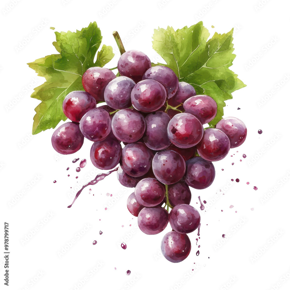 Watercolor splash of grapes, isolated on a white background. png Watercolor splash of grapes, isolated on a white background. png