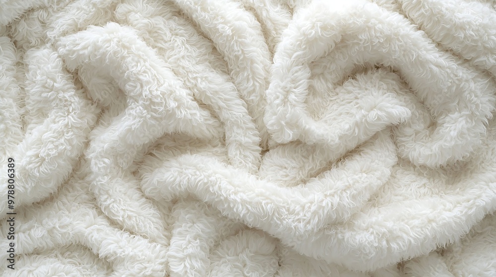 White Fleece Fabric Texture Plush Cloth Surface Background : Generative AI White Fleece Fabric Texture Plush Cloth Surface Background : Generative AI