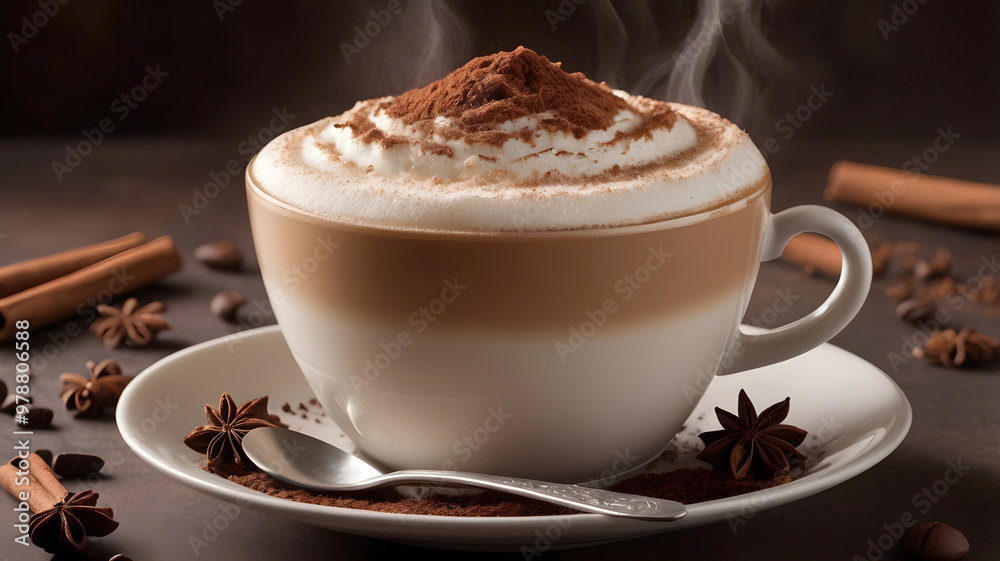 cup of cappuccino with chocolate soft pause, relaxing, ai generated cup of cappuccino with chocolate soft pause, relaxing, ai generated