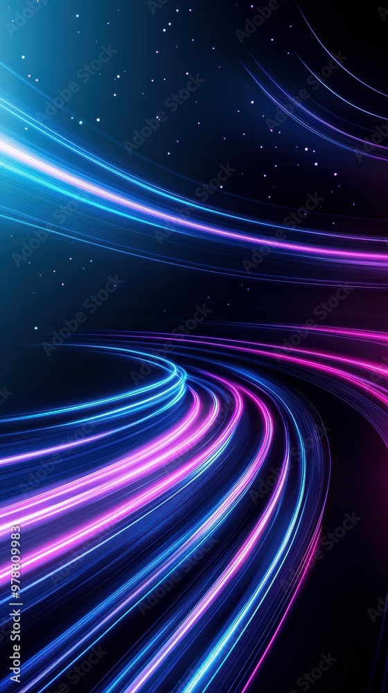 A vibrant abstract background featuring colorful light trails against a dark backdrop, perfect for technology and art projects. A vibrant abstract background featuring colorful light trails against a dark backdrop, perfect for technology and art projects.