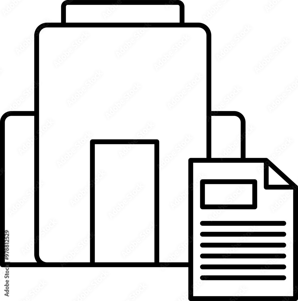 Property Management Line Icon Property Management Line Icon