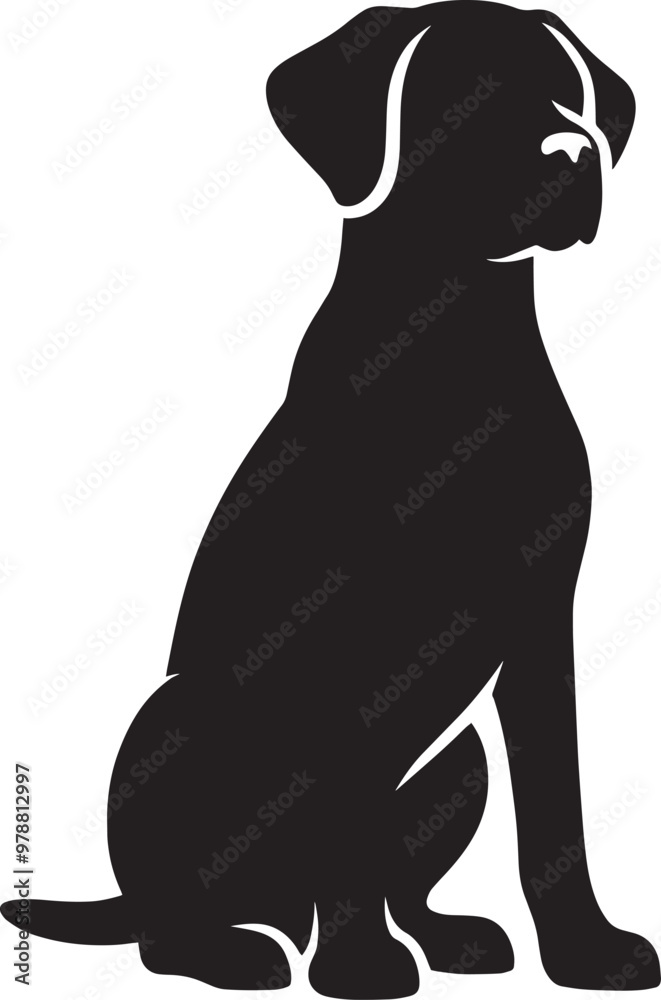 Dog Silhouette isolated on a white background Minimalist dog vector shape Dog Silhouette isolated on a white background Minimalist dog vector shape
