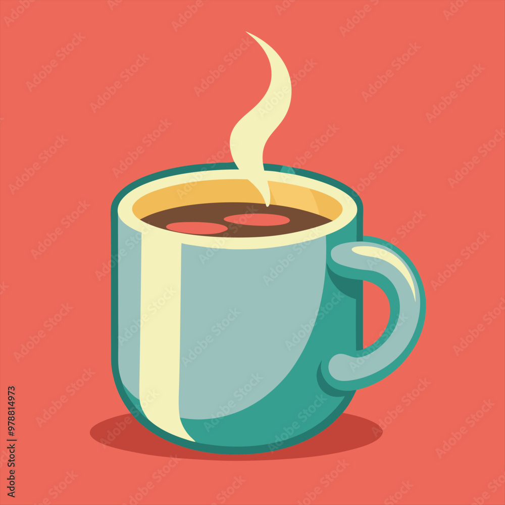 mug of hot coffee. A mug with a hot drink. mug of hot coffee. A mug with a hot drink.