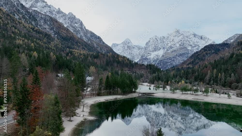 The banner mountain view of alpine as snow-capped mount peaks scene in Winter mountains background The banner mountain view of alpine as snow-capped mount peaks scene in Winter mountains background