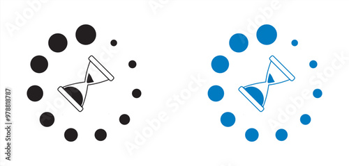 loading icon with hourglass vector illustration