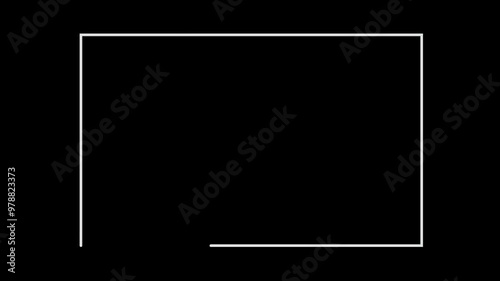 Golden Spiral animation with black background.Fibonacci series Spiral line motion graphics animation. Fibonacci sequence motion graphics. Minimal line animation of Fibonacci spiral.