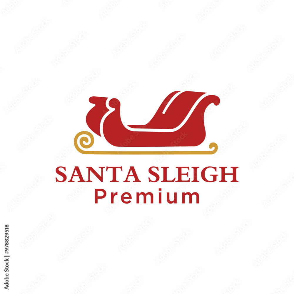 Fototapeta premium Santa Sleight logo design