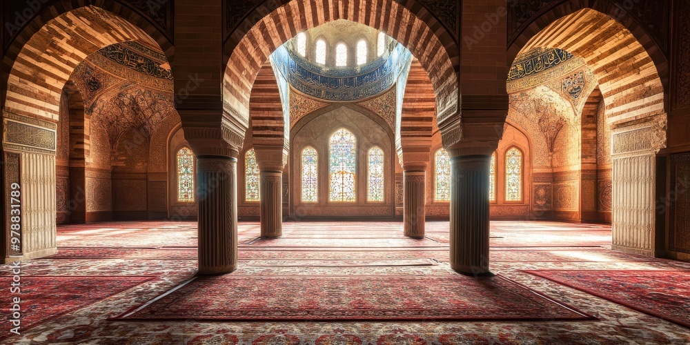 Obraz premium mosque interior with ornate designs
