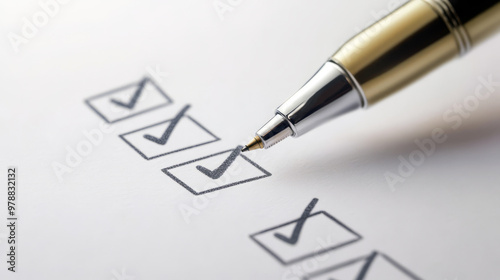 Checklist With Pen. To Do List. Checklist Concept. Business Concept. photo