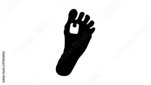 Callus Pads Cushions , black isolated silhouette
