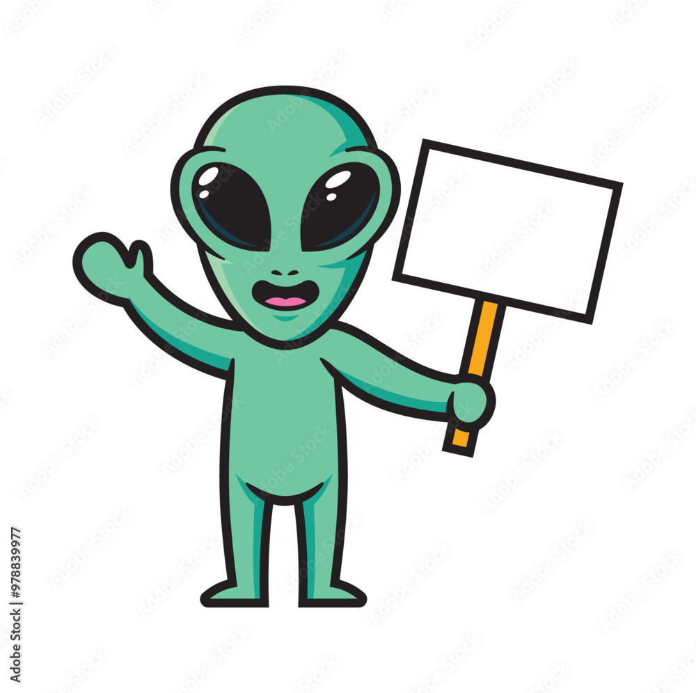 Alien mascot character design vector Alien mascot character design vector