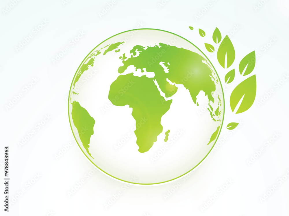 Isolated Green Earth for Healthy and Secure Future Ecology Element. Isolated Green Earth for Healthy and Secure Future Ecology Element.