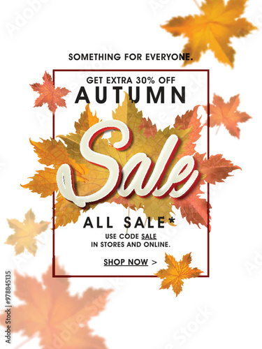 Autumn Sale template design with special offer campaign or promotion.