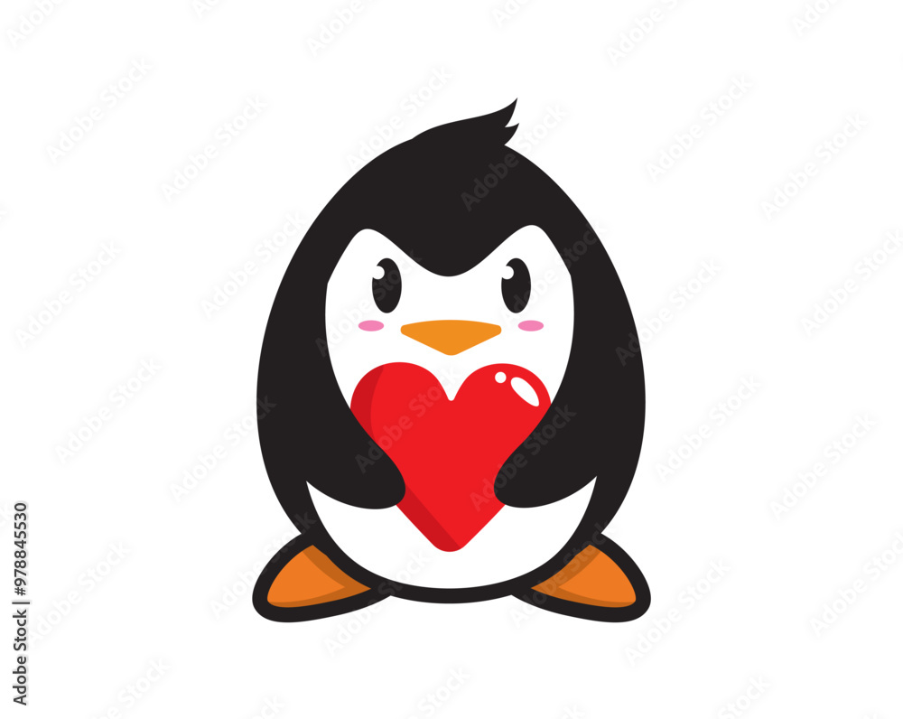 Obraz premium penguin mascot character design vector