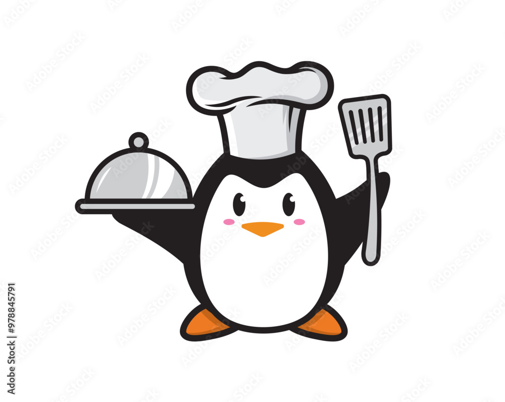 Fototapeta premium penguin mascot character design vector