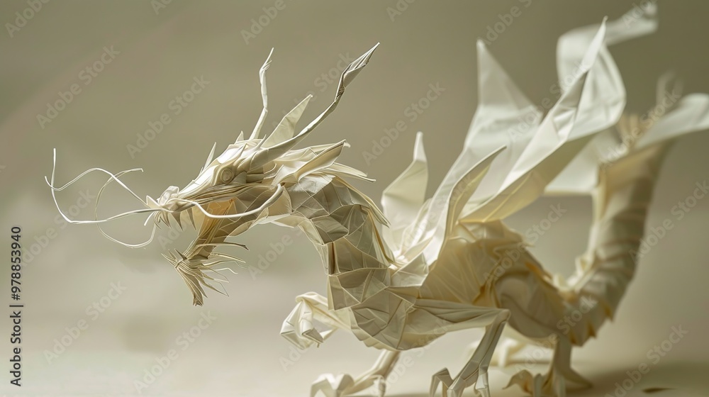 Fototapeta premium Japanese oragami creature