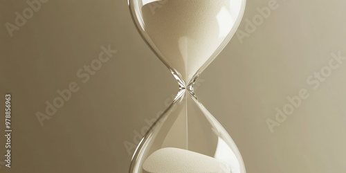 Timeless Elegance: A Minimalist Hourglass Symbolizing the Passage of Time photo