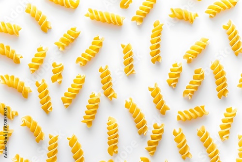 Macaroni pasta on white background