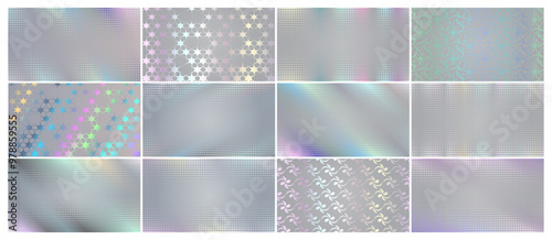 Hologram Pattern Background Collection Set