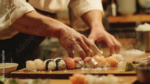 Sushi making japanese