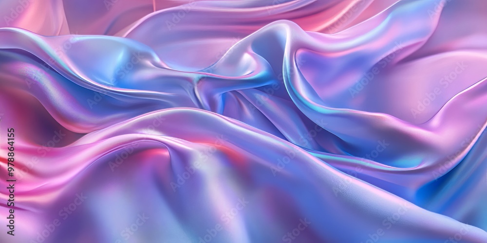 Obraz premium Abstract Silky Fabric Waves in Pastel Colors