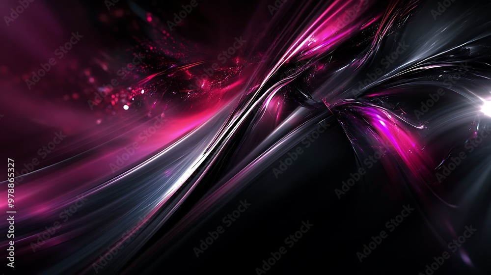 Abstract Purple and Black Swirling Background