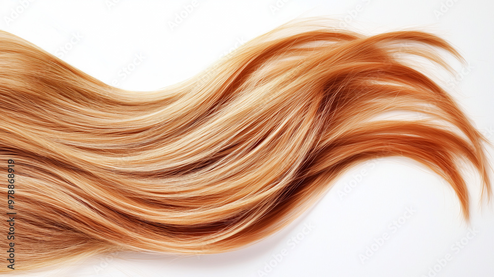 Close-up view of blond hair on a light background. Close-up view of blond hair on a light background.
