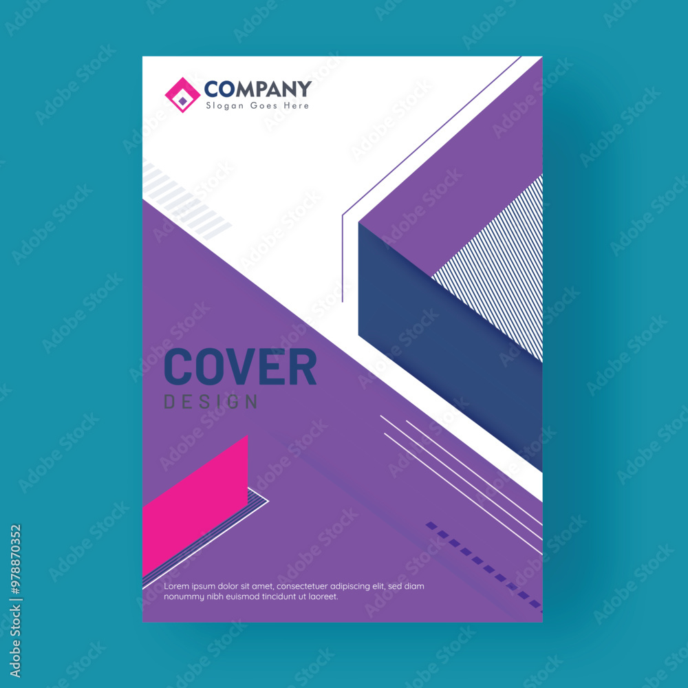 Fototapeta premium Advertising cover design or business layout with abstract elements.