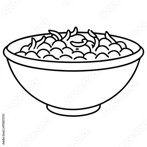 macaroni outline coloring book page line art drawing