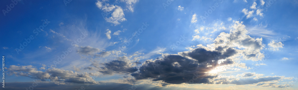 Blue sky and white and gray clouds. Texture background for design. Blue sky and white and gray clouds. Texture background for design.
