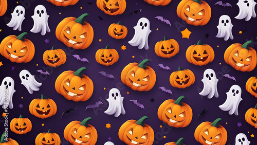 Cute Halloween background, unique Halloween wallpaper, Halloween day concept illustration, ai generated