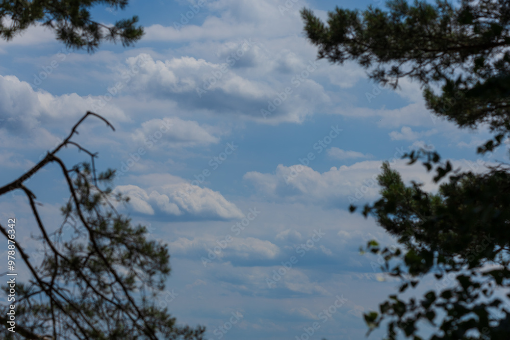 Blue sky and white and gray clouds. Texture background for design. Blue sky and white and gray clouds. Texture background for design.
