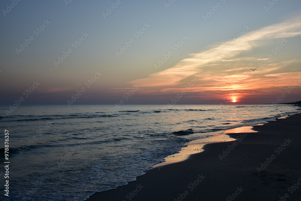 Obraz premium Baltic Sea beach in Jantar September 2024