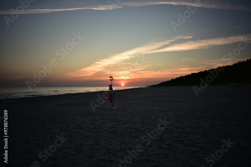 Fototapeta Naklejka Na Ścianę i Meble -  Baltic Sea beach in Jantar September 2024