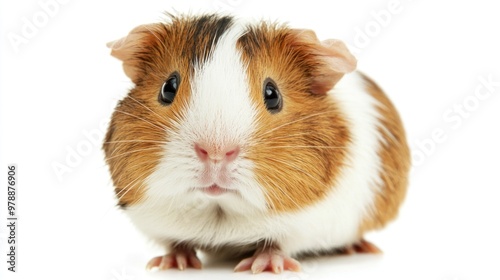 Close-up Portrait of a Curious Guinea Pig