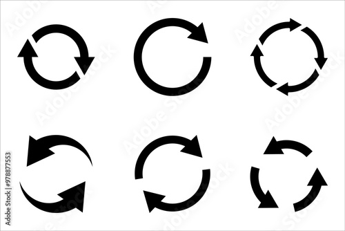 Update icon set. reload icon for mobile concept and web design. vector illustration on white background