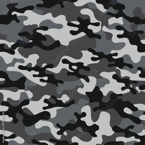 Modern graphic illustration of camouflage pattern.