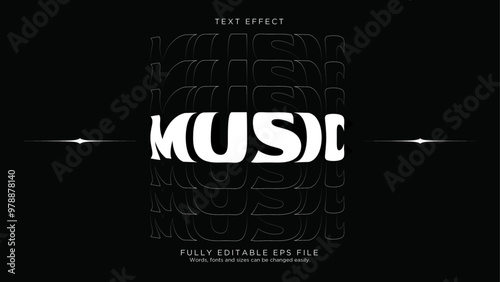 Music Distortion Text Effect Font Style