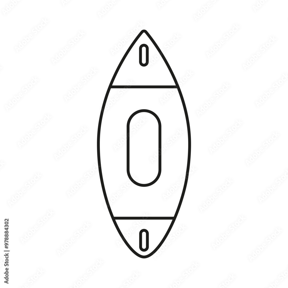 Kayak icon vector. Kayak illustration sign. Rowing symbol or logo.
